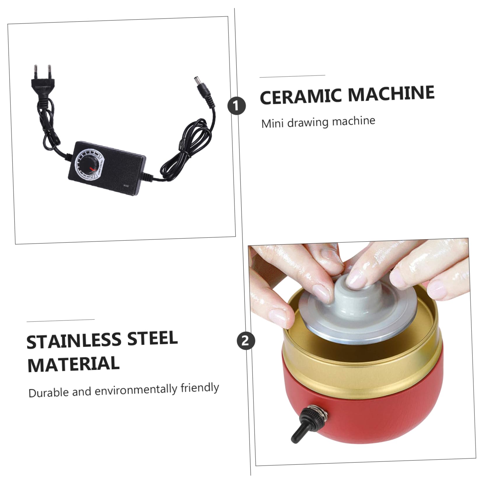 Mini Máquina De Eléctrica Ajustable Mini Torno De Alfarero Con Plato Giratorio Herramienta De Esculpido Para Arcilla Diy Para Talleres De Casa