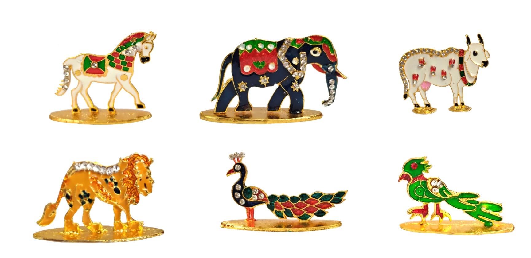 NandAnand Laddu Gopal Animals Birds Accessories and Toys Set- Pack of 6