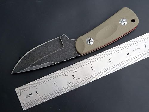 Miniatura 2 de Eafengrow EF121 EDC Cuchillo de hoja fija D2 hoja de acero G10 mango con fundas Kydex para actividades al aire libre camping (desierto)
