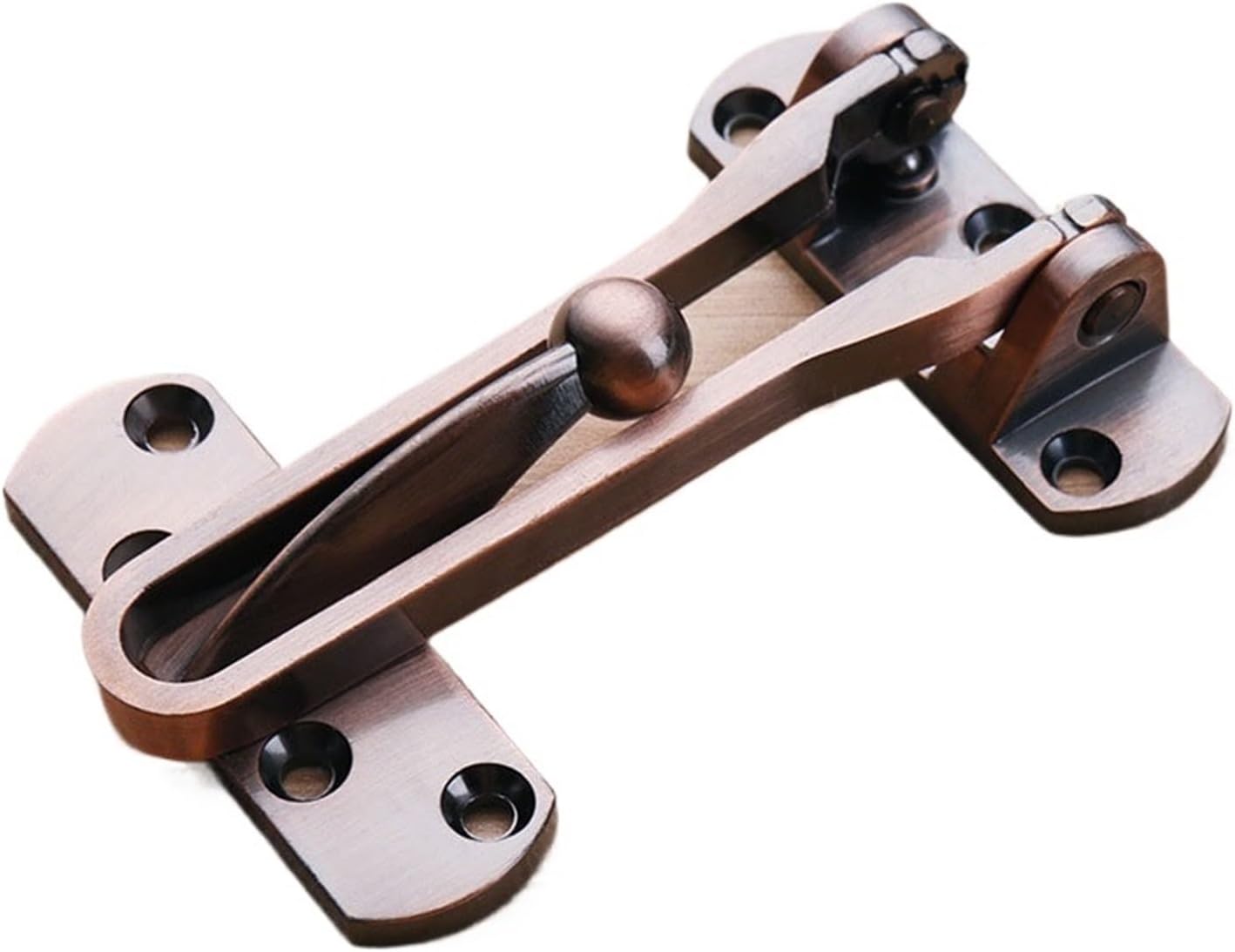 Door Bolt Home Anti-Theft Room Door Bar Door Lock Latch for Home &,Hotel Security Door Lock U Swing Front Door(Bronze-B)