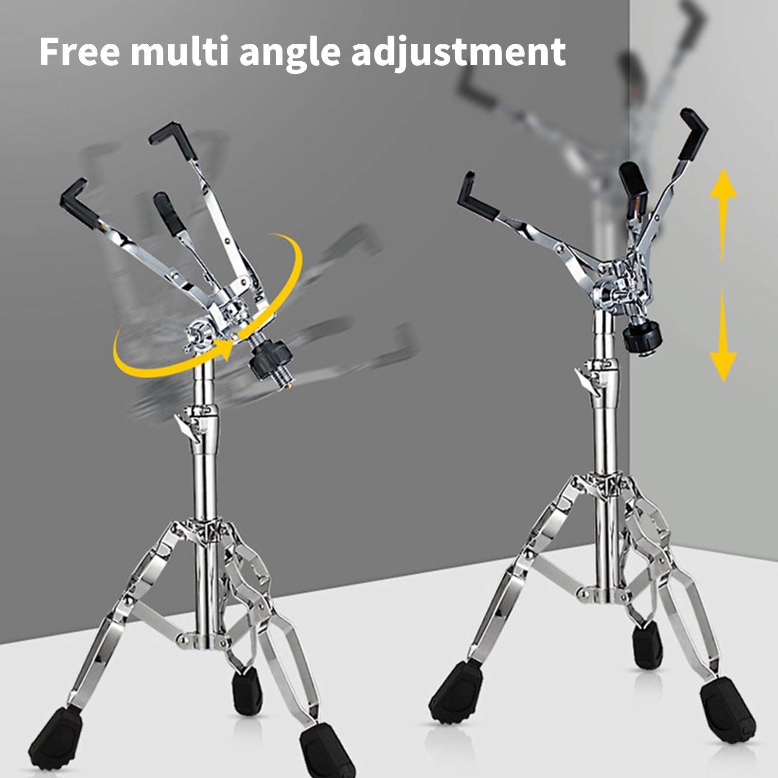 Soporte de tambor portátil con revestimiento de óxido, soporte de base ajustable para un fácil almacenamiento, soporte de caja con base de soporte de instrumento oxidado