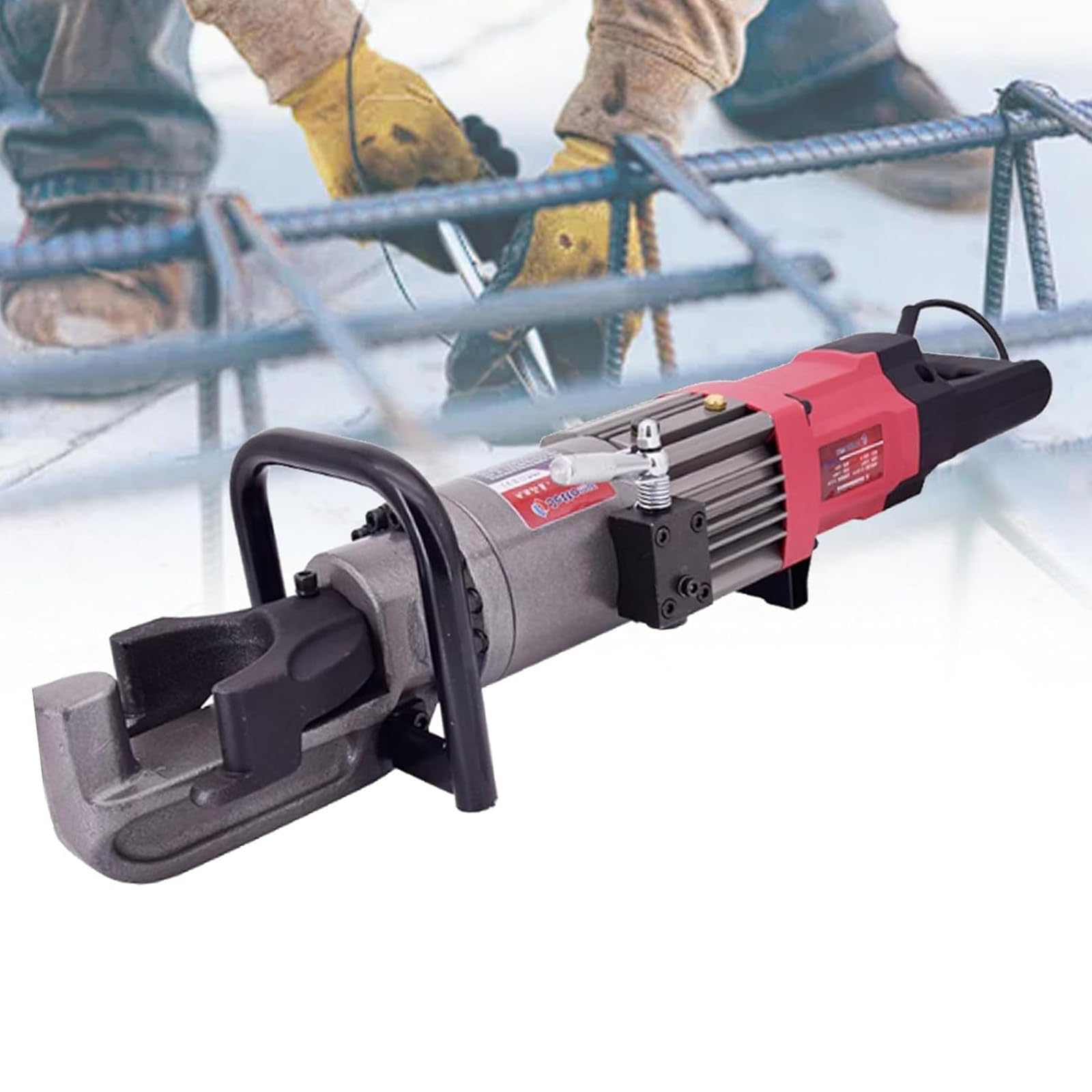Dobladora De Barras De Acero Hidráulica Automática De Mano, Dobladora Eléctrica De Varillas De Refuerzo, Herramienta para Doblar Varillas Metálicas, Operación con Un Solo BOT,25mm