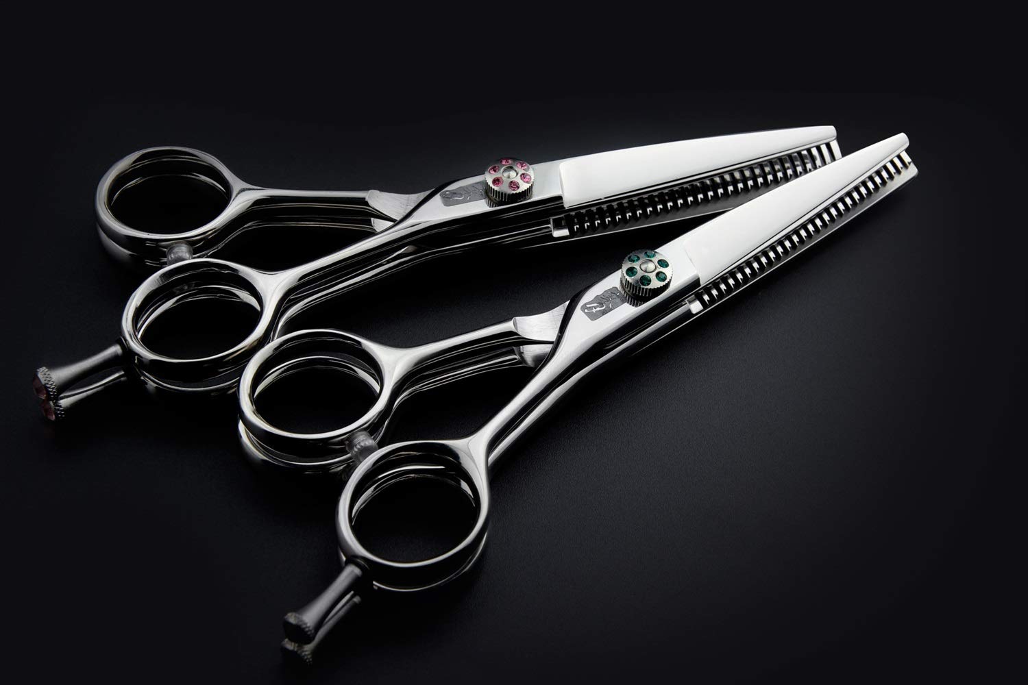 Scissor Hair Cutting Set 6.0 Pouces Dents Plates Double Ciseaux personnalité Ciseaux de Coiffure Ciseaux de Coiffure Plat + Dents Double Usage (Color : Pink)