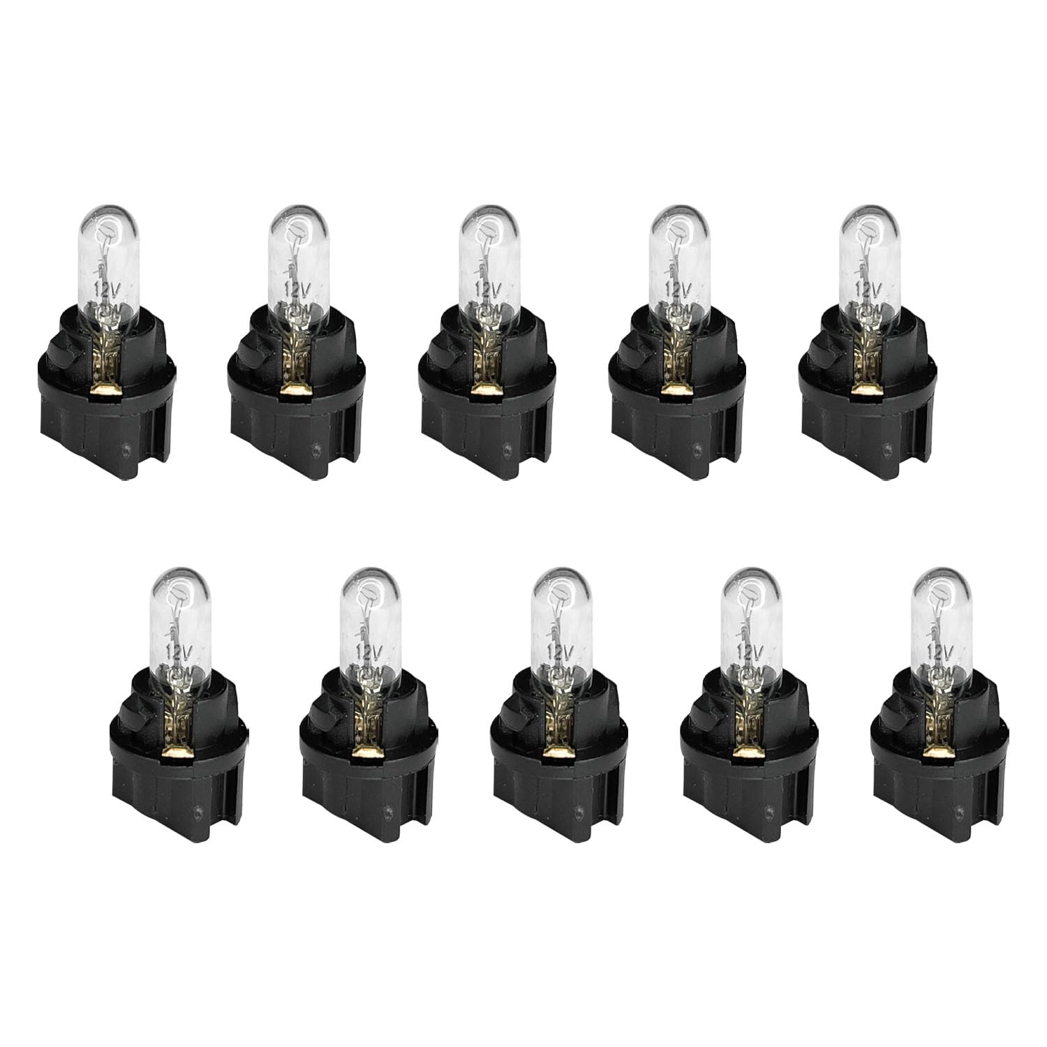 Photo 1 of HHZL 20PCS Instrument Cluster Bulbs T5 17 57 86 Dash Light Bulbs Gauge Cluster Lights T5 Bulb Sockets 12V Halogen Instrument Panel Gauges Lights for Interior Speedometer, Tachometer, Dashboard(White)