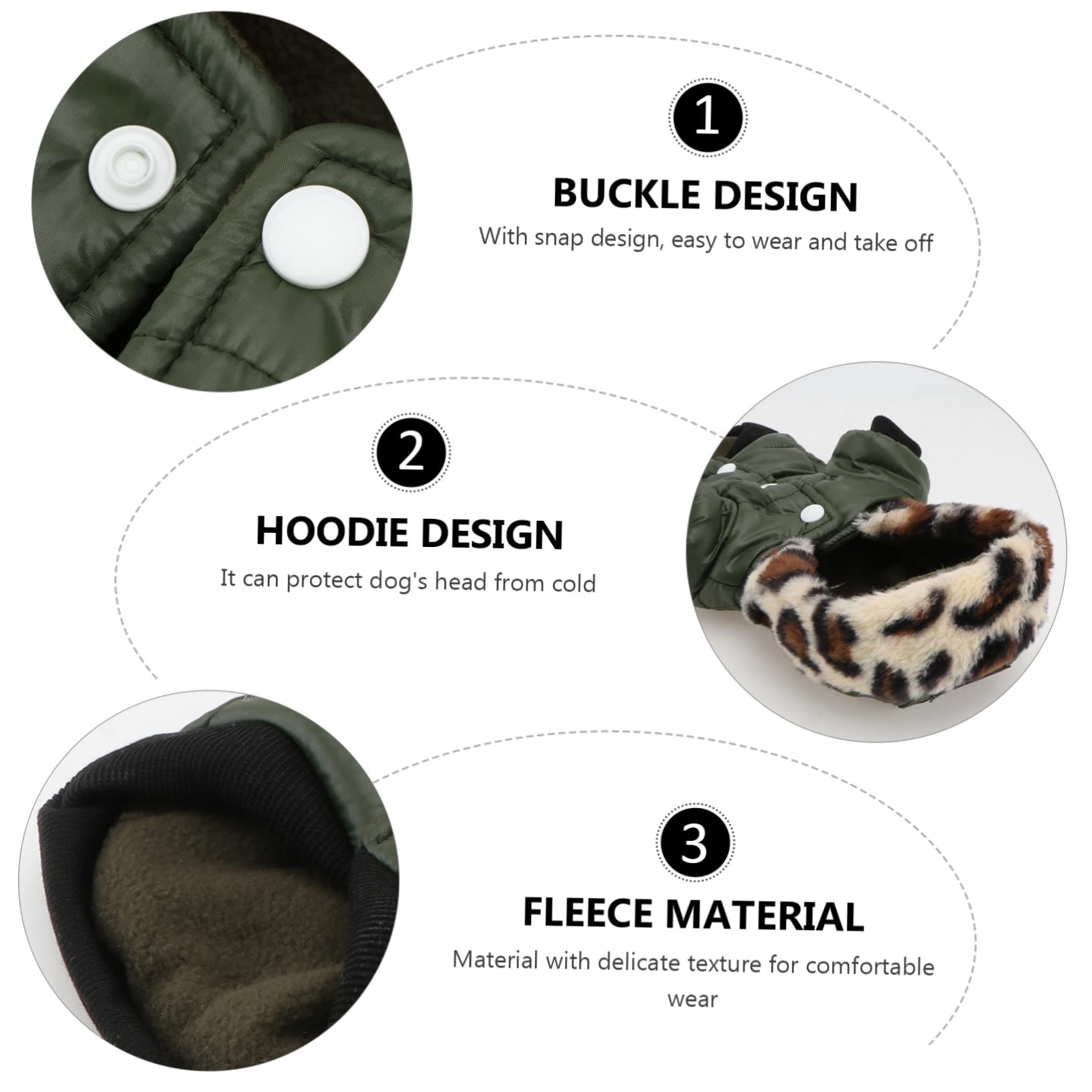 Didiseaon 3 Pz felpa con cappuccio da cucciolo felpa con cappuccio per animali domestici vestiti felpa con cappuccio per cani cappotti per cani Collo di pelliccia giacca con cappello