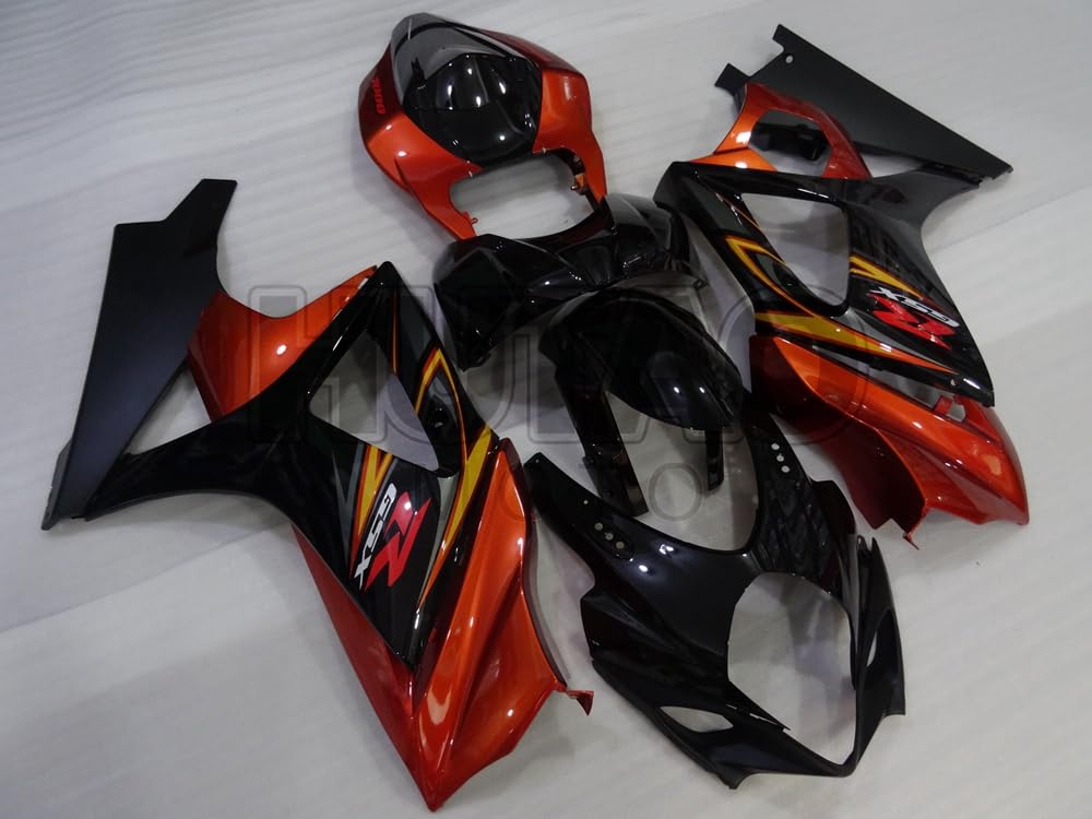 Amazon | オレンジ色 ブラックーフェアリング、GSXR1000 K7 2007 2008 Amazon | オレンジ色 ブラックーフェアリング、GSXR1000 K7 2007 2008