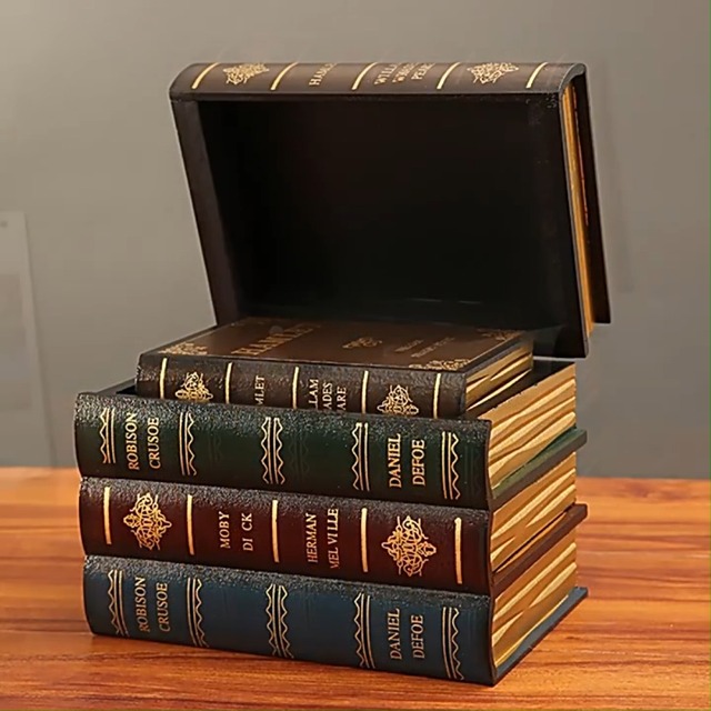 Faux Livre Rangement Secret - Boîte Déco MDF Pour Bijoux Et Valeurs