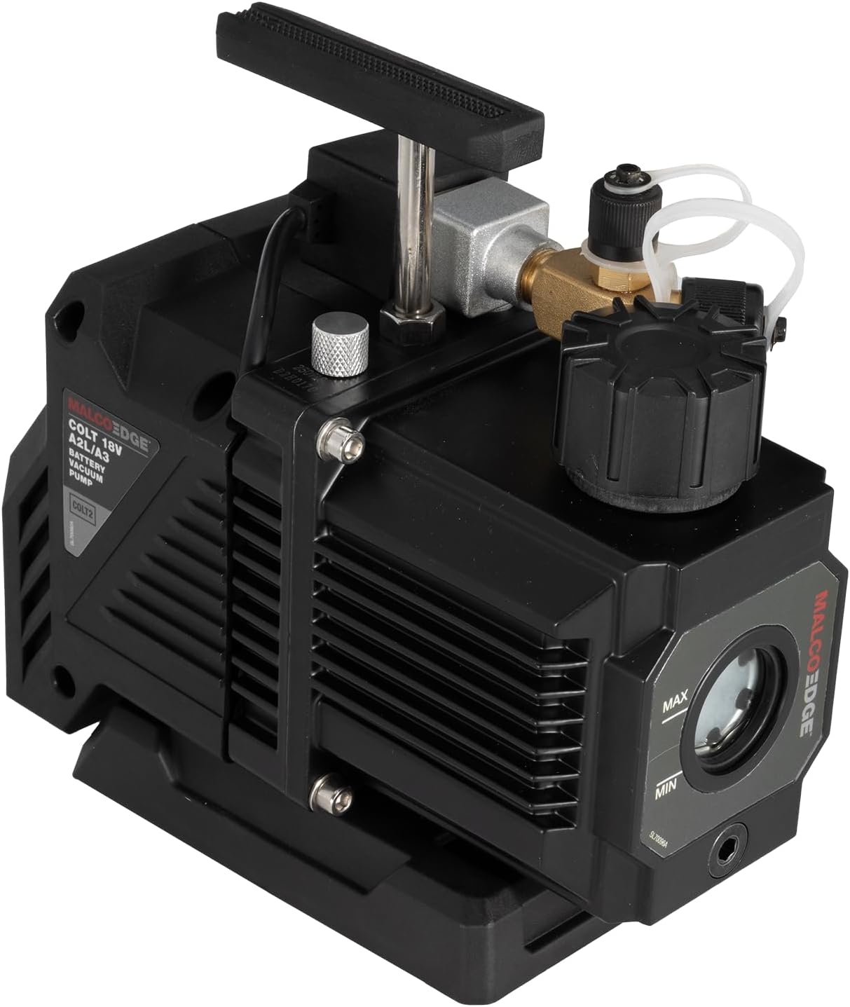 MalcoEdge COLT2 18V Cordless Vacuum Pump – 2.0 CFM Battery-Powered HVAC Vacuum Pump for Standard and A2L/A3 Refrigerants – AC & Refrigeration Service