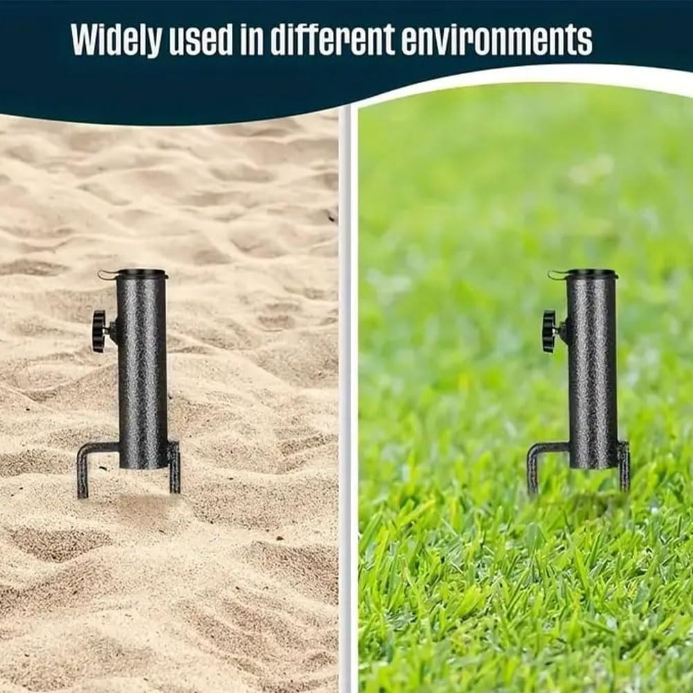Robuster, verstellbarer spiralförmiger Bodenanker, Schirmständer, Strandschirm, Sandanker, tragbarer Regenschirmständer und Sockel für den Außenbereich