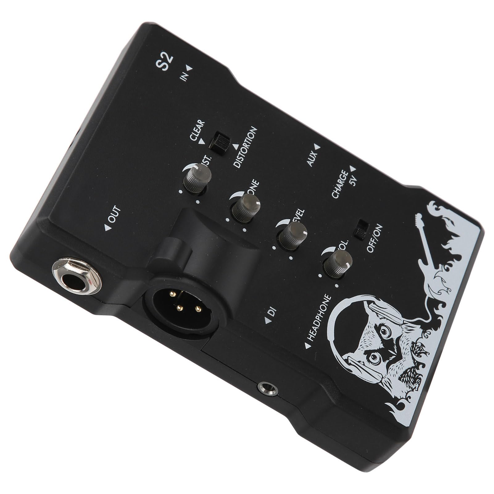 Kopfhörerverstärker Kompakter Wiederaufladbarer Tragbarer PreStage DI-Trainer mit XLR-Ausgang für Musiker und Audiophile 3,1 X 4,5 X 1, Zoll (Gitarre)