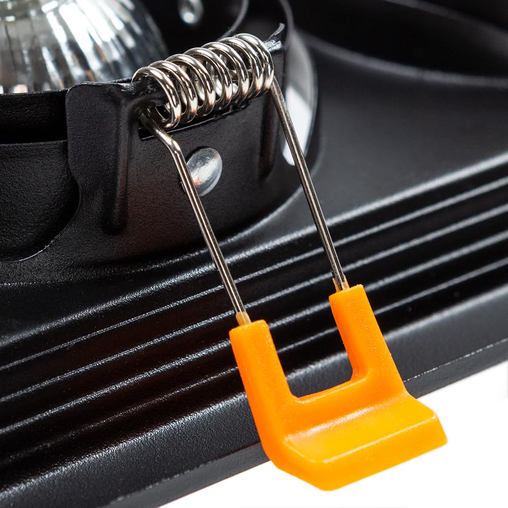 Lámpara de techo con foco orientable, metal negro, focos LED de interior para oficina y espacios comerciales