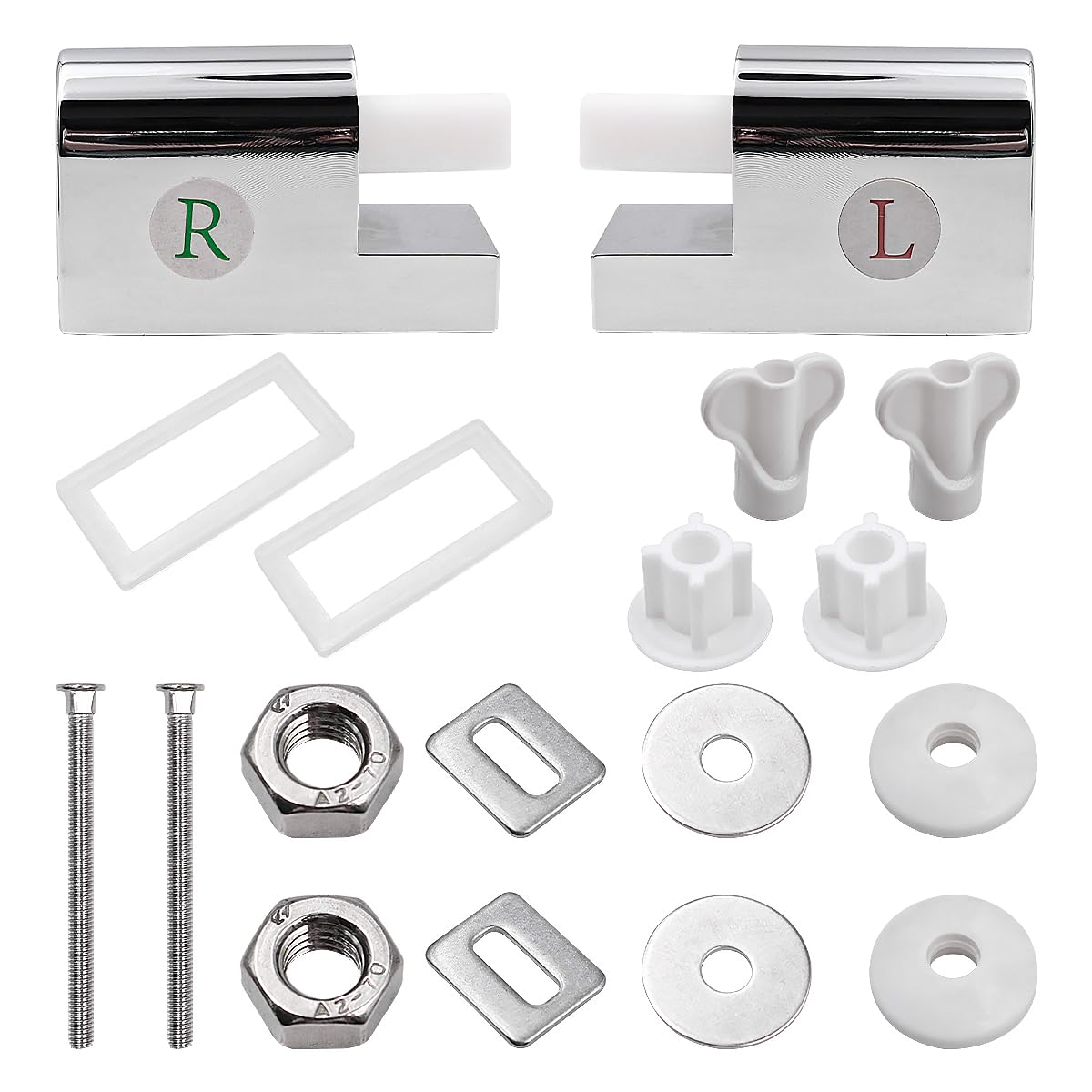 Namvo 1Sets Soft Close Hinges Toilet Lid Hinges Flush Toilet Cover Mounting Fixing Anti Drop Connector For Universal Replacement Parts