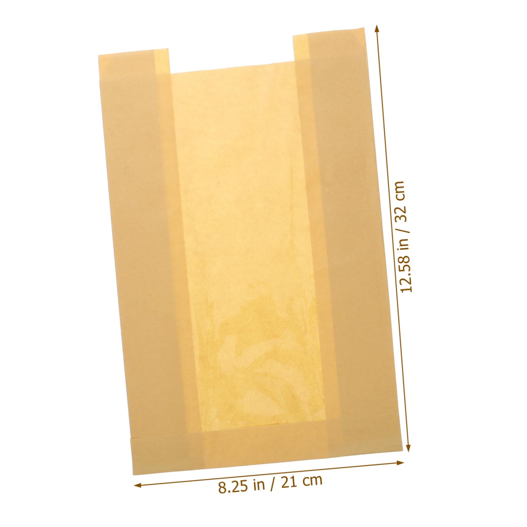 CIYODO 100Pcs Bakery Bags with Window Portable Oil Bread Packaging for Toast Cookies and Snacks for Take out Orders and Fresh Pastries