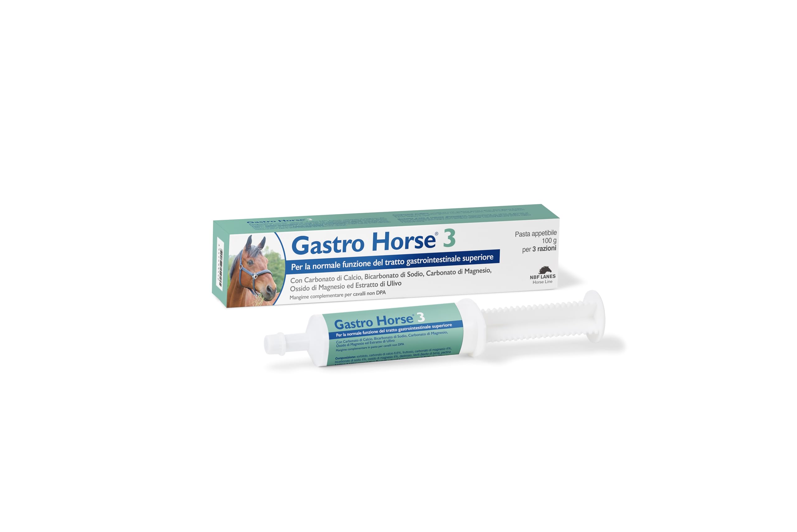 NBF Lanes | Gastro Horse 3 - Supporto per la Mucosa Gastrica con Minerali e Estratto di Ulivo