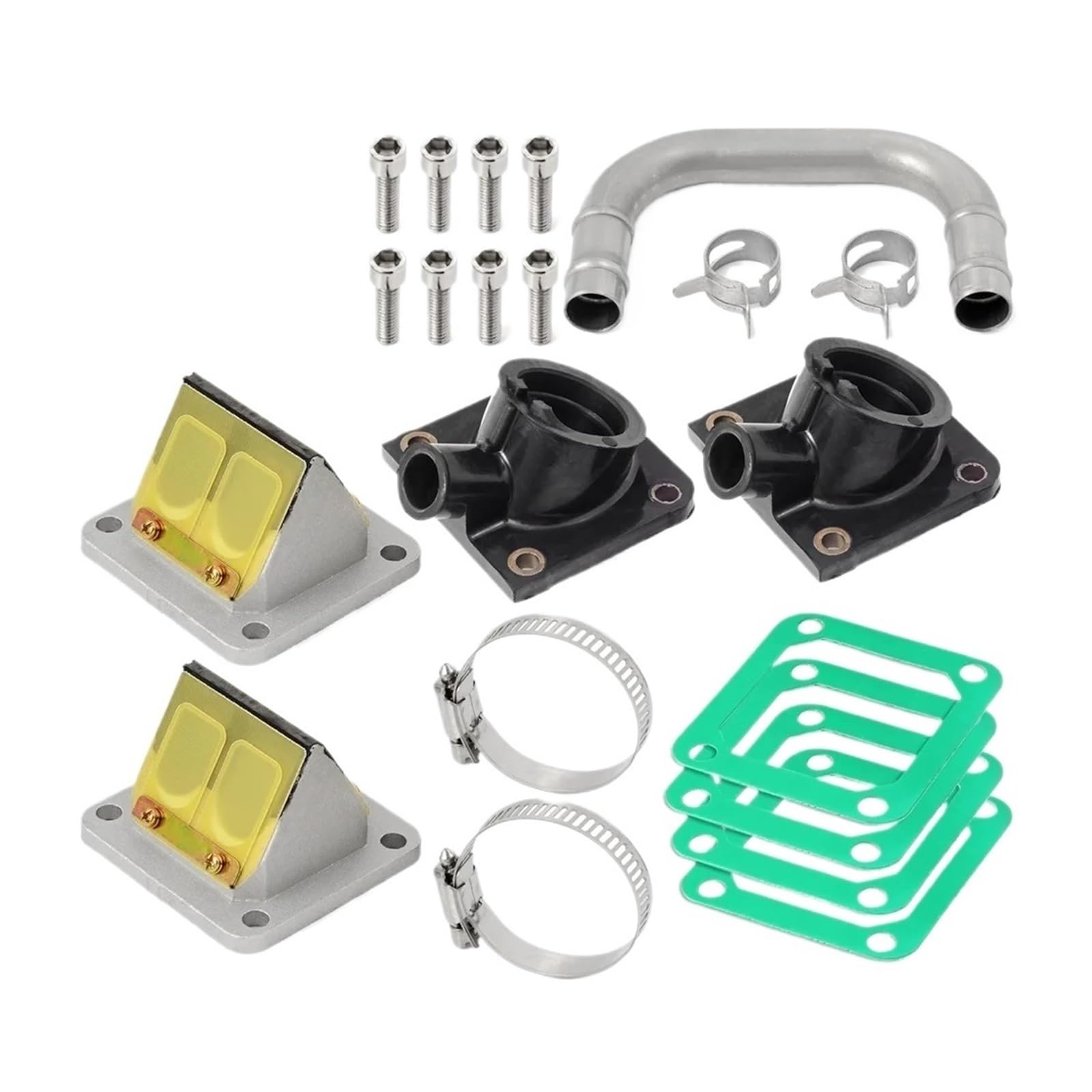 Intake Manifold Boot Reed Valve Tube Kit Fit for Yamaha Banshee 350 YFZ350 Carburetor Reed Valve