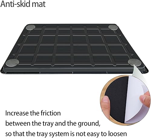 Miniatura 6 de Tapete de 23 x 19 pulgadas con bandeja, sistema completo para entrenamiento de cachorros en interiores y exteriores, caja de arena reutilizable para