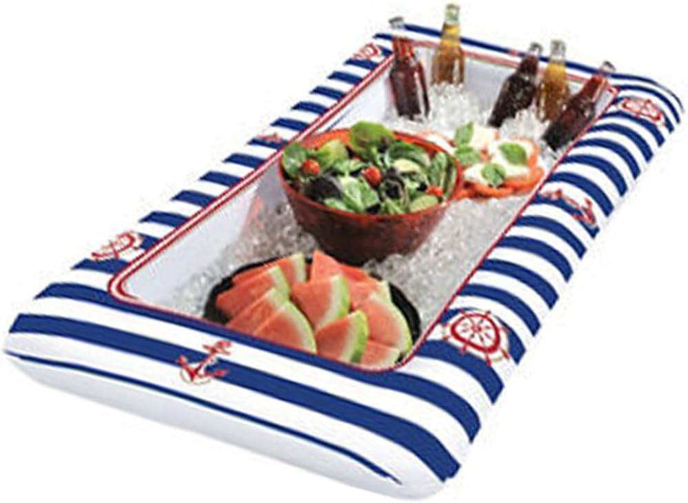 Nautical Summer Anchors Aweigh' Inflatable Buffet Cooler (1ct)