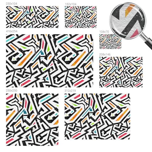 Papier peint haute qualité mosaïque abstraite au rendu parfait
