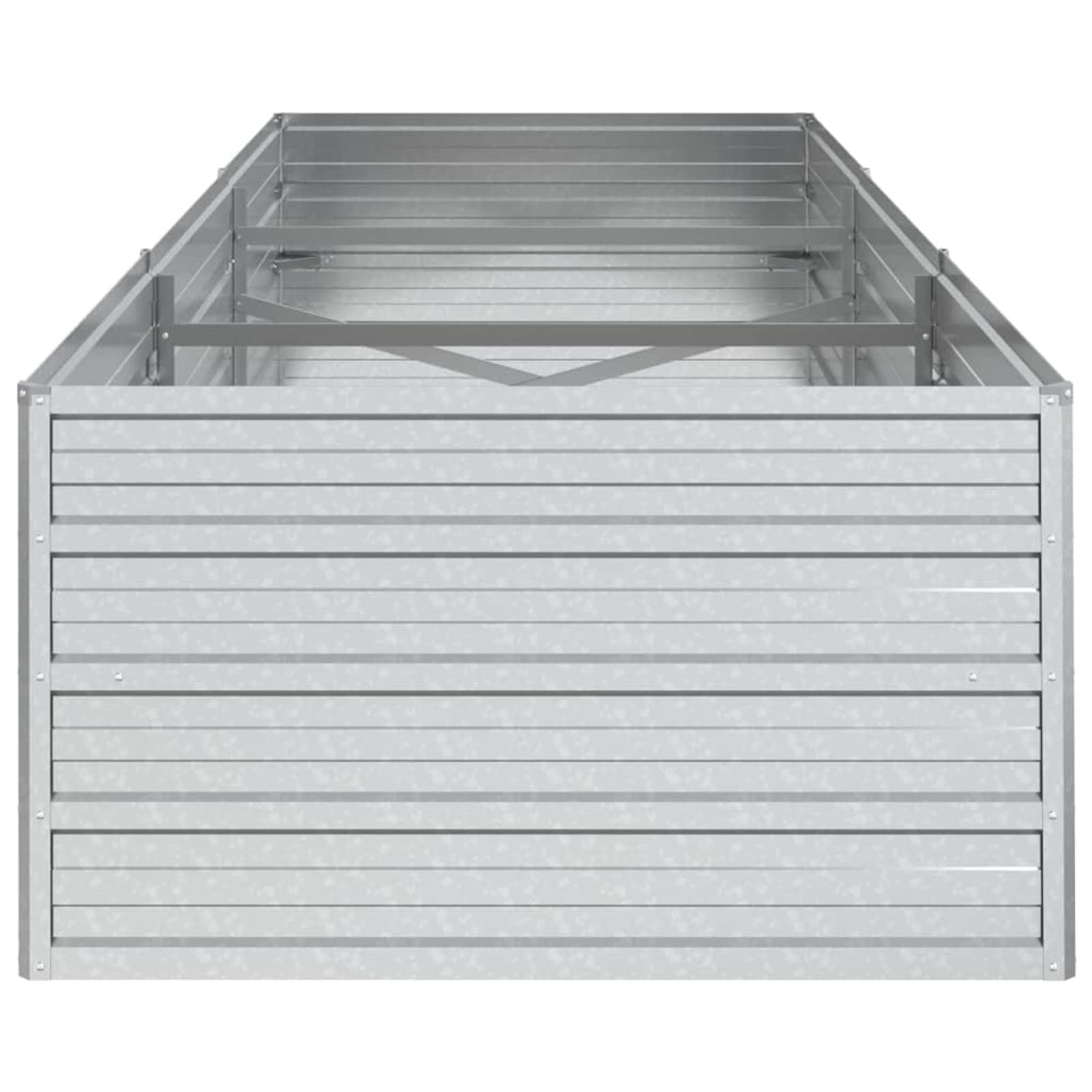 ShGaxin Arriate, Tavolo da coltivazione, Orto Domestico, Coltivazione di piante aromatiche, Arriate da giardino, in Acciaio zincato Argento 240x80x45 cm