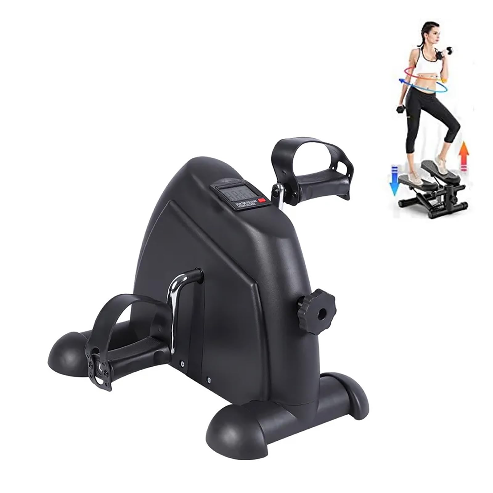 Rower Pod Biurkiem Do Ćwiczeń Na Pedały, Mini Rower Treningowy Z Cyfrowym Wyświetlaczem LCD, Regulowany Opór Pedału I Automatyczne Liczenie, Oszczędność Miejsca I Lekkość, Do Ćwiczeń Nóg, Rąk