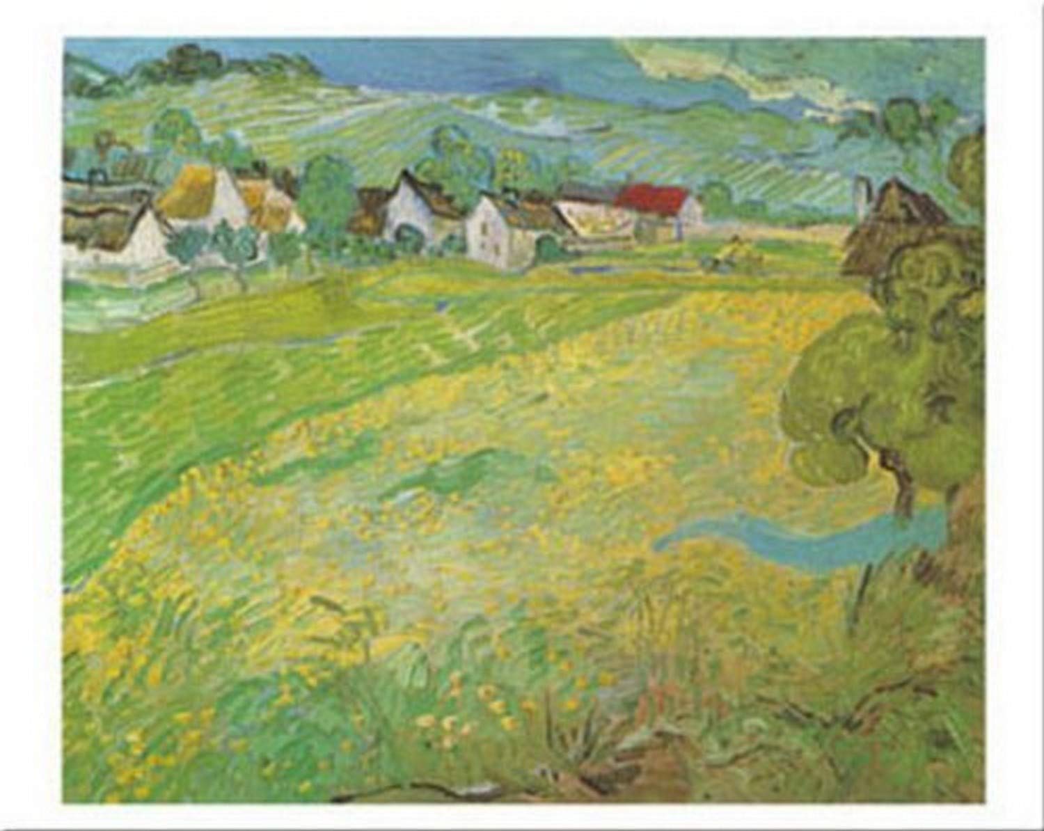 Buyartforless Sonnige Wiese Bel Auvers by Vincent Van Gogh 16x20 Art Print Poster