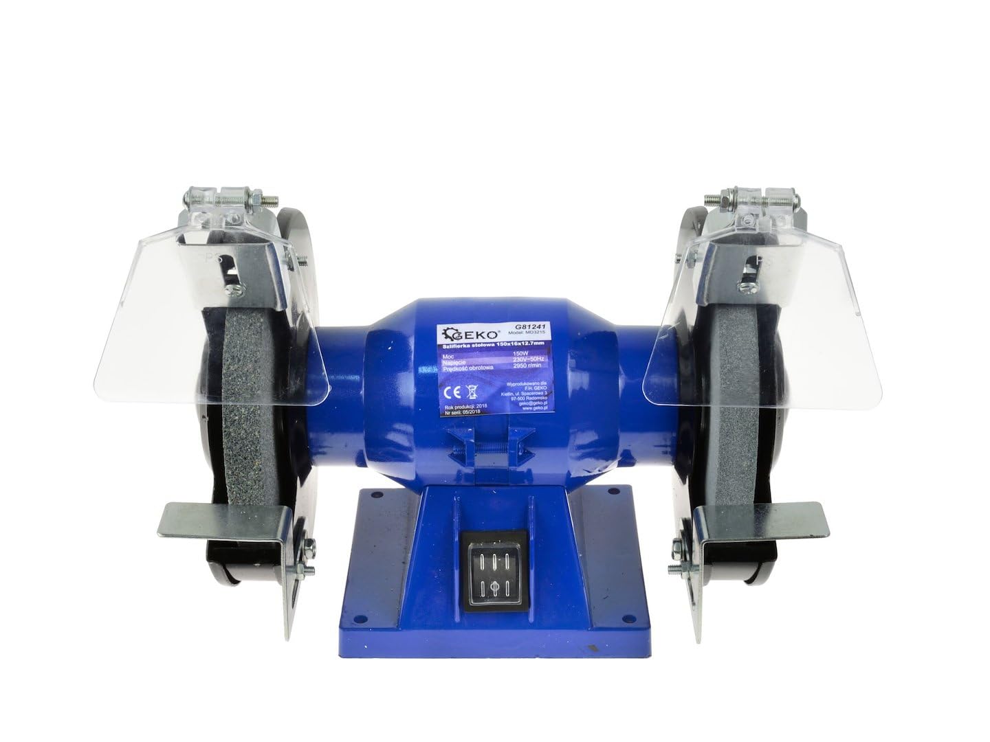 BSD Smerigliatrice da Banco Doppio Disco 150 mm - Levigatrice Professionale per Lucidatura e Finitura, Potenza 150W, Corpo in Alluminio, Design Compatto