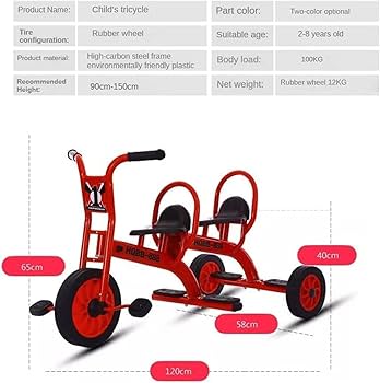 Amazon.co.jp: 2歳以上のライダー向けの子供用三輪車、ダブル