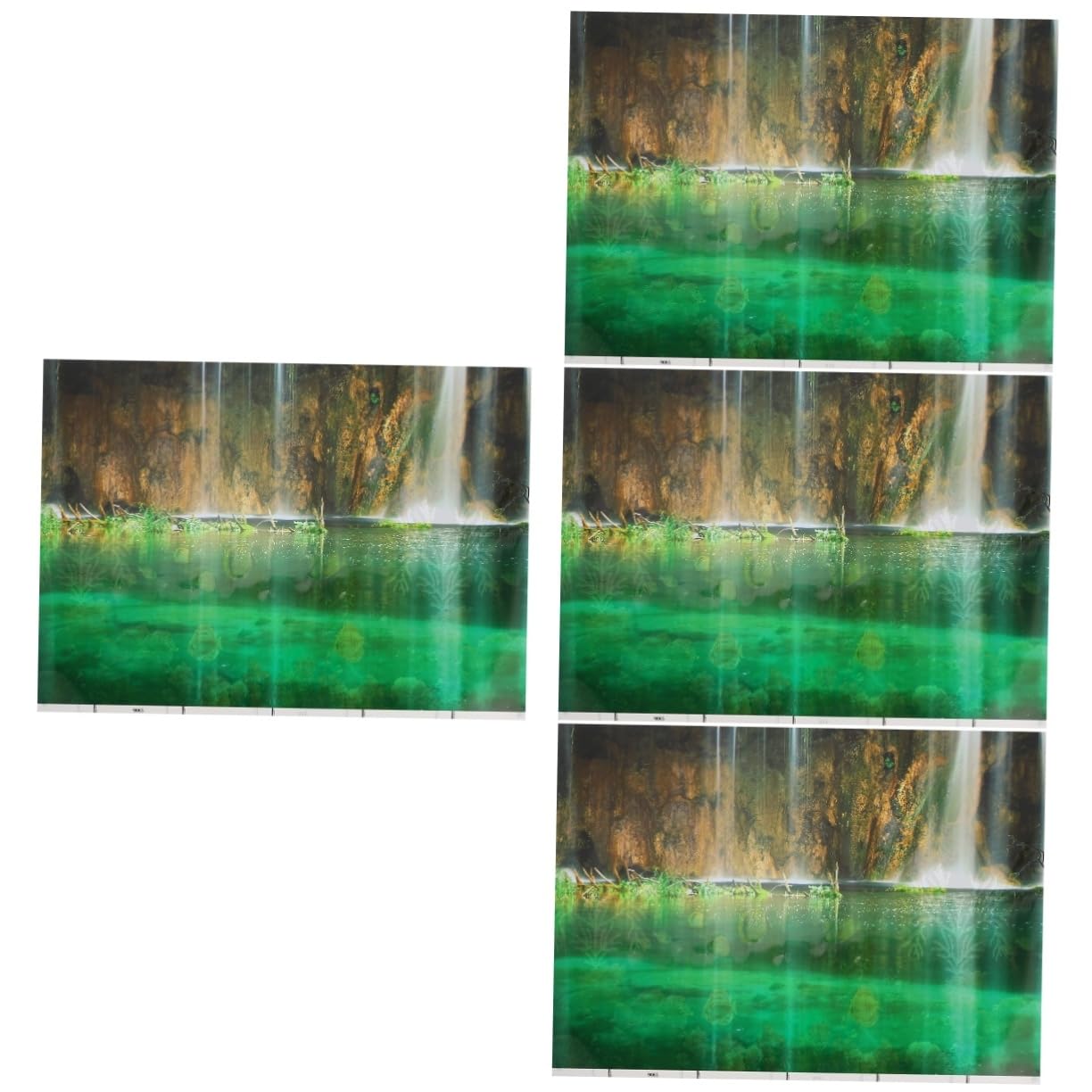 BESPORTBLE 4pièces Fish Tank Decal Adhésif Décoration De Fond Aquatique pour Aquarium Autocollant Relief avec Motif sous-Marin Unique Facile à Installer