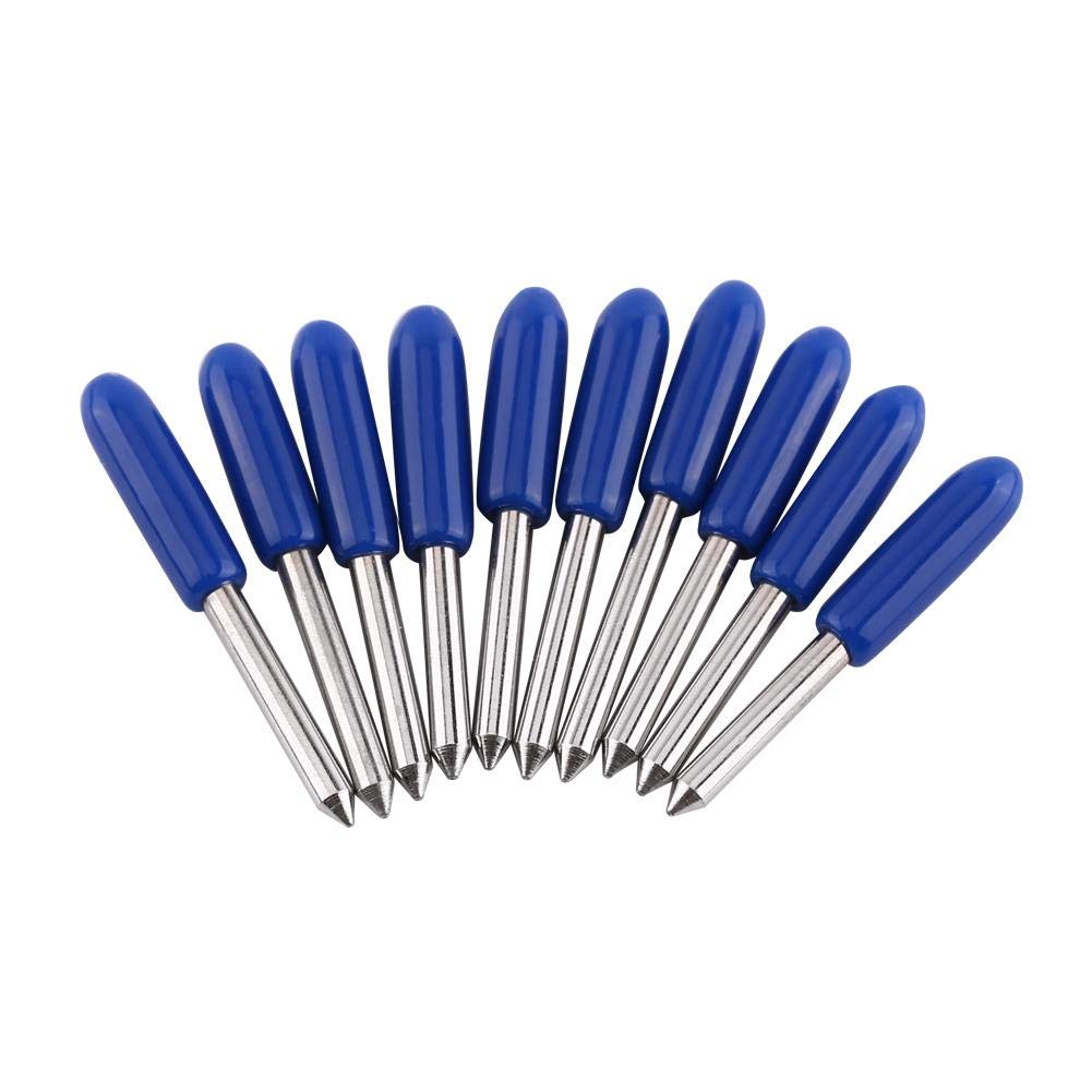 10Pcs Cutting Knife Plotter Blade Holder Base with Cutter Blade for Vinyl Cutting 30/45/60 Degree (60°)
