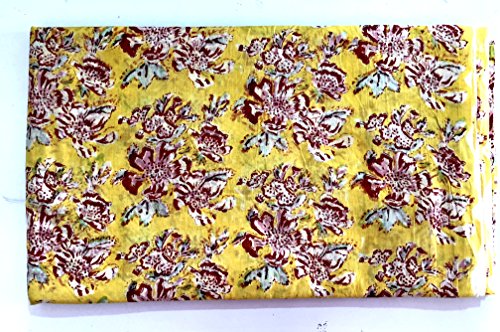 Tissu de coton imprimé Jaipur de 10 yards pour robe et rideau