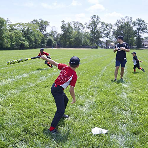 Ortiz34 Grand Slam Set- Graffiti Plastic Bat, 3 Balls, 4 Throw Down Bases- David Ortiz Backyard Baseball Set For Youth, Kids, Teenagers, Adults(Volt) #TOP1