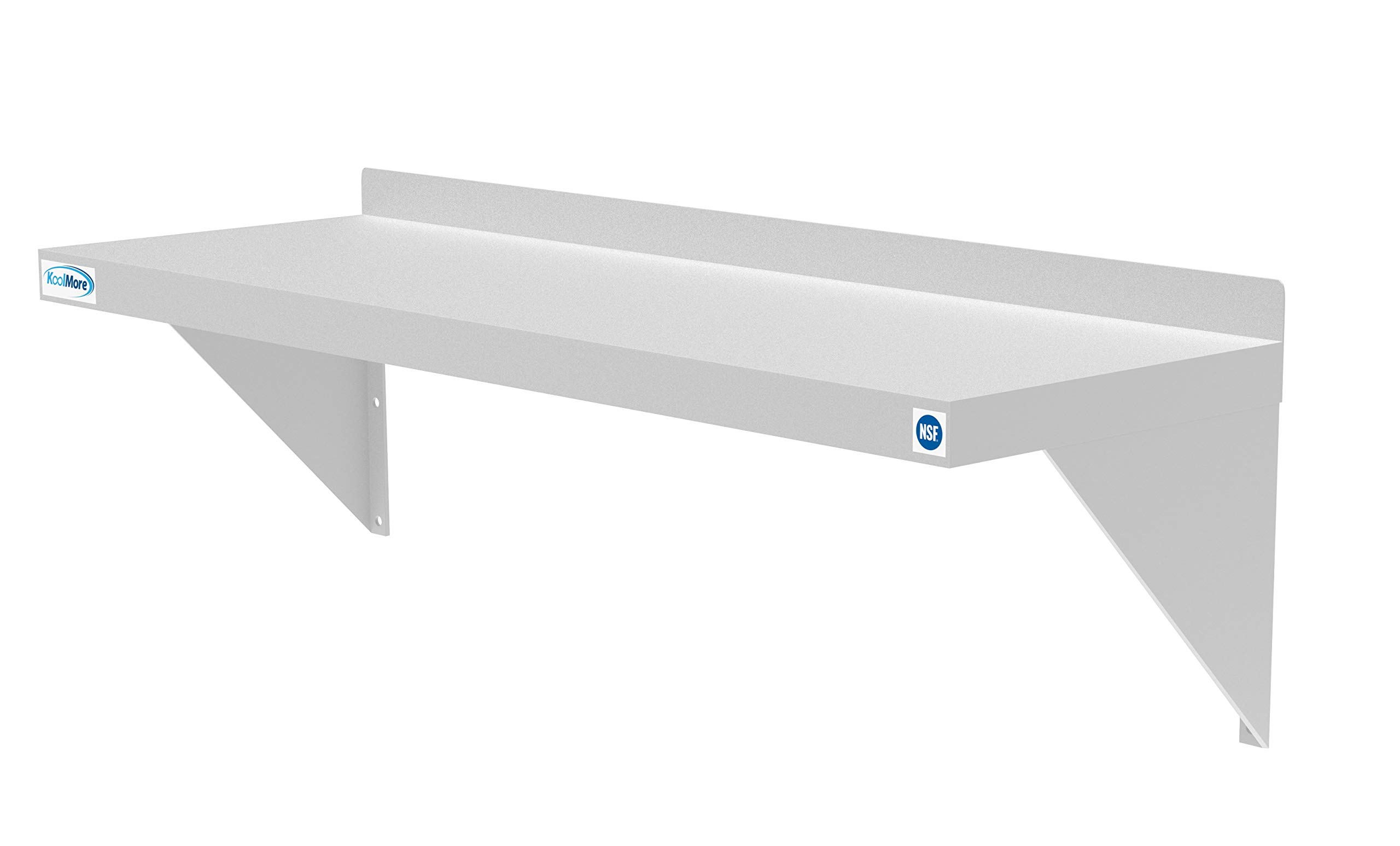 KoolMore NSF - Estante de Pared de Acero Inoxidable de Grado Industrial para restaurantes comerciales, cocinas, 12 x 36