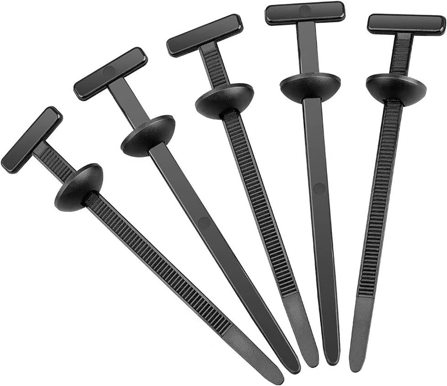 Nylon Cable Tie Buckle, 100 Pcs 3.5 Inch Black Through Core Needle Plastic Fasteners for Repairing and Car Clips (100)