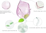 Rose Flower Wine Glasses, Creative Red Wine Glass Set of 2 Rose Flower Goblet Wine Cocktail Juice Glass for Party Dinner Wedding Festival Kitchen Bar Celebration (100ml，2Pcs)