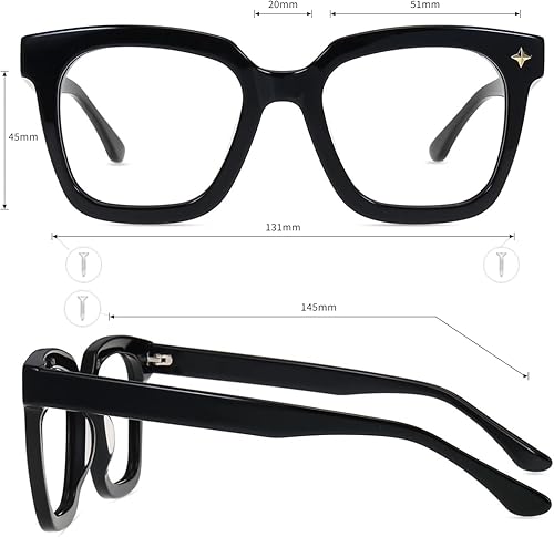 Miniatura 5 de Firmoo Lentes cuadrados con bloqueo de luz azul para mujereshombres, gafas de computadora, juegos, TV, teléfonos para pantallas, antifatiga ocular y