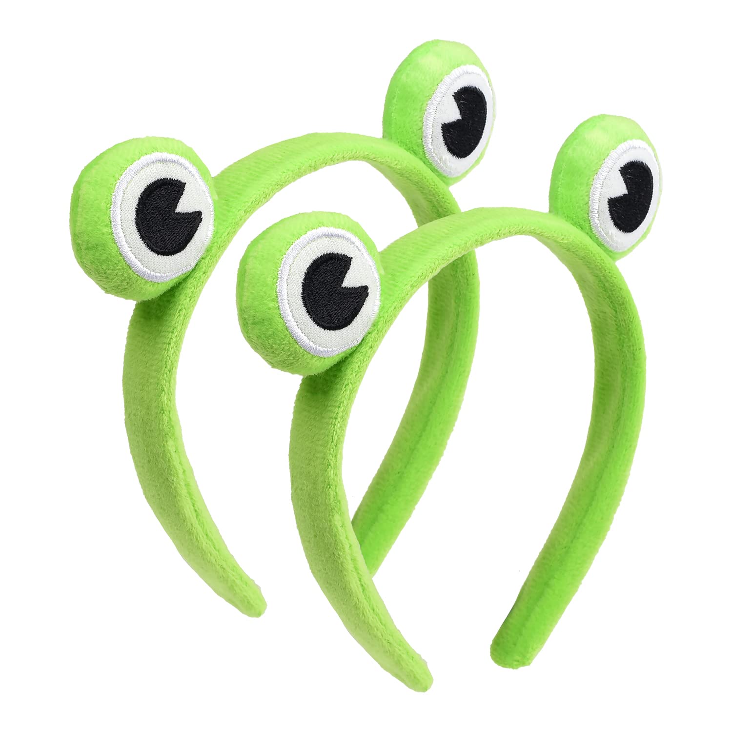 2 Pieces Frog Headband Makeup Headband Gree Frog Hair Bands Hair Accessories Cartoon Hair Tie for Makeup Shower Face Washing Skincare Sports