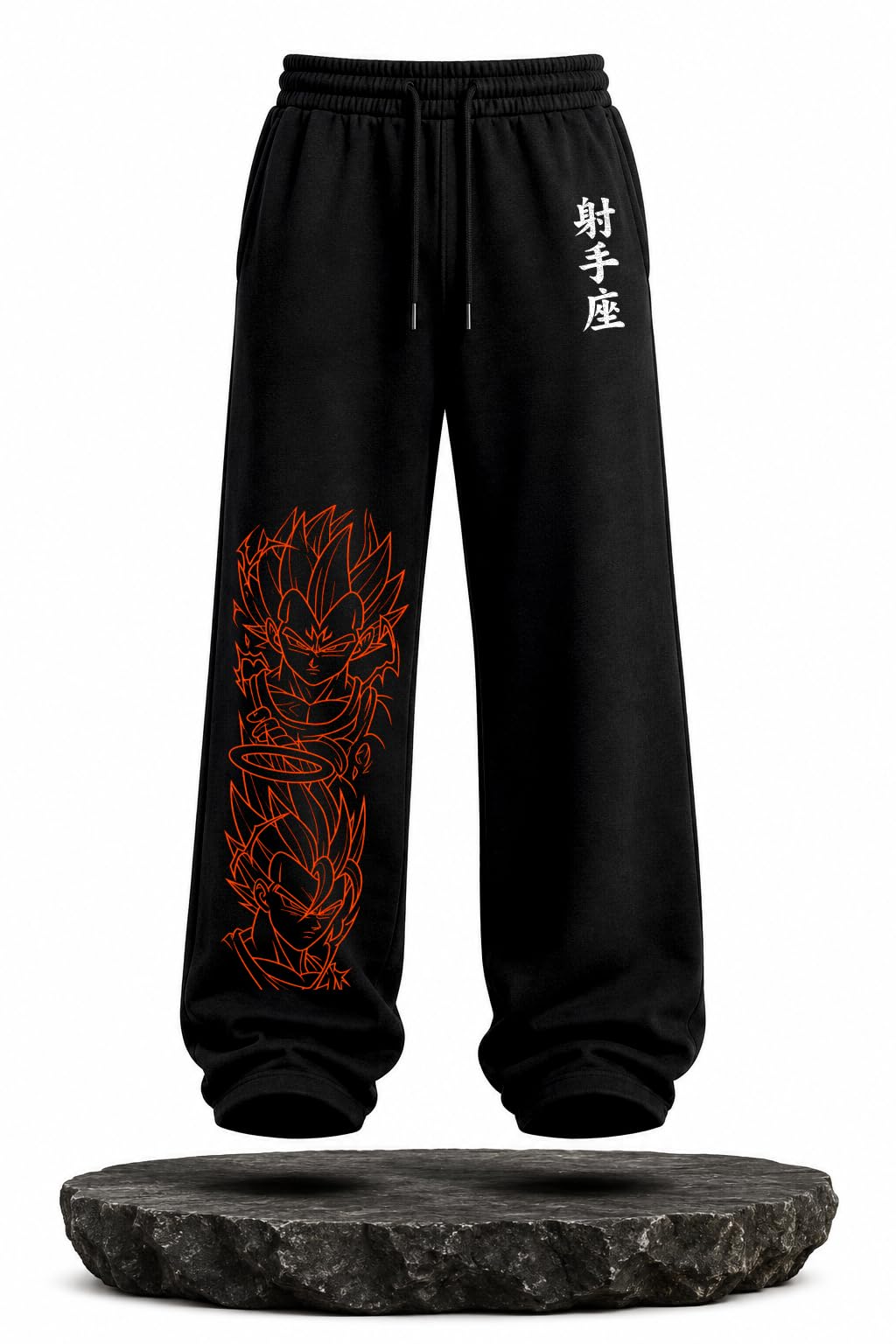 Goku Anime Graphic Printed Joggers for Men | Cotton Blend 220 GSM, Elastic Waistband, Ribbed Cuffs, Fade-Resistant Print, Streetwear Style-image-29