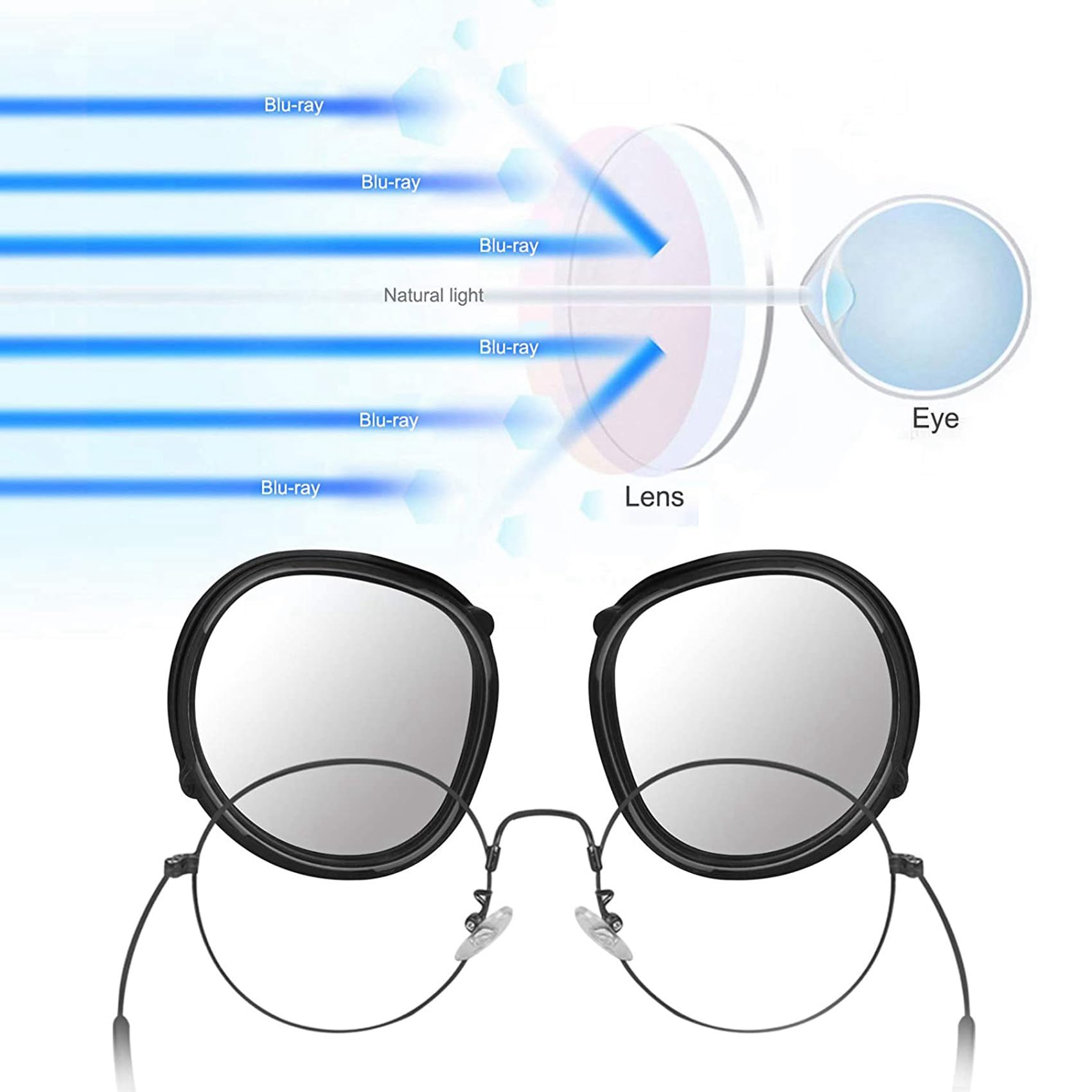 12 x Brillenglasrahmen, magnetisch, Demontage, Clip, Schutz der Linse für VR-Brille (ohne Linse)