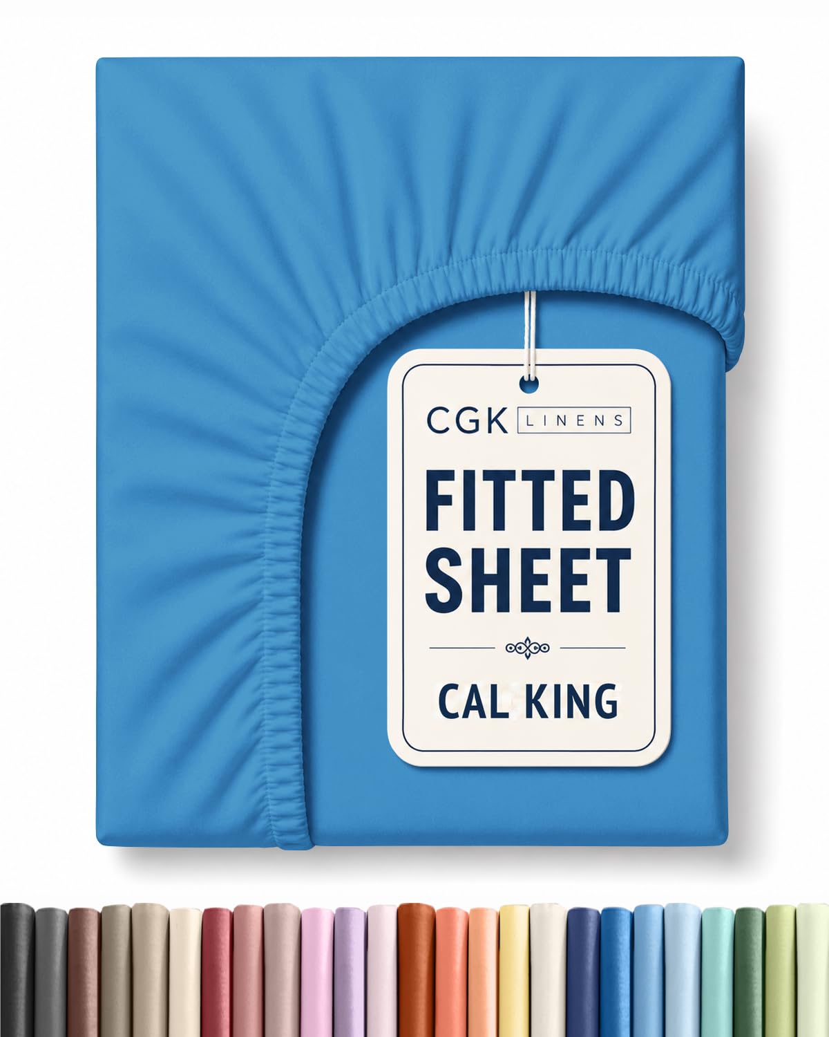 Cal King Fitted Sheet - Single Fitted Sheet Only - Cooling - Royal Blue