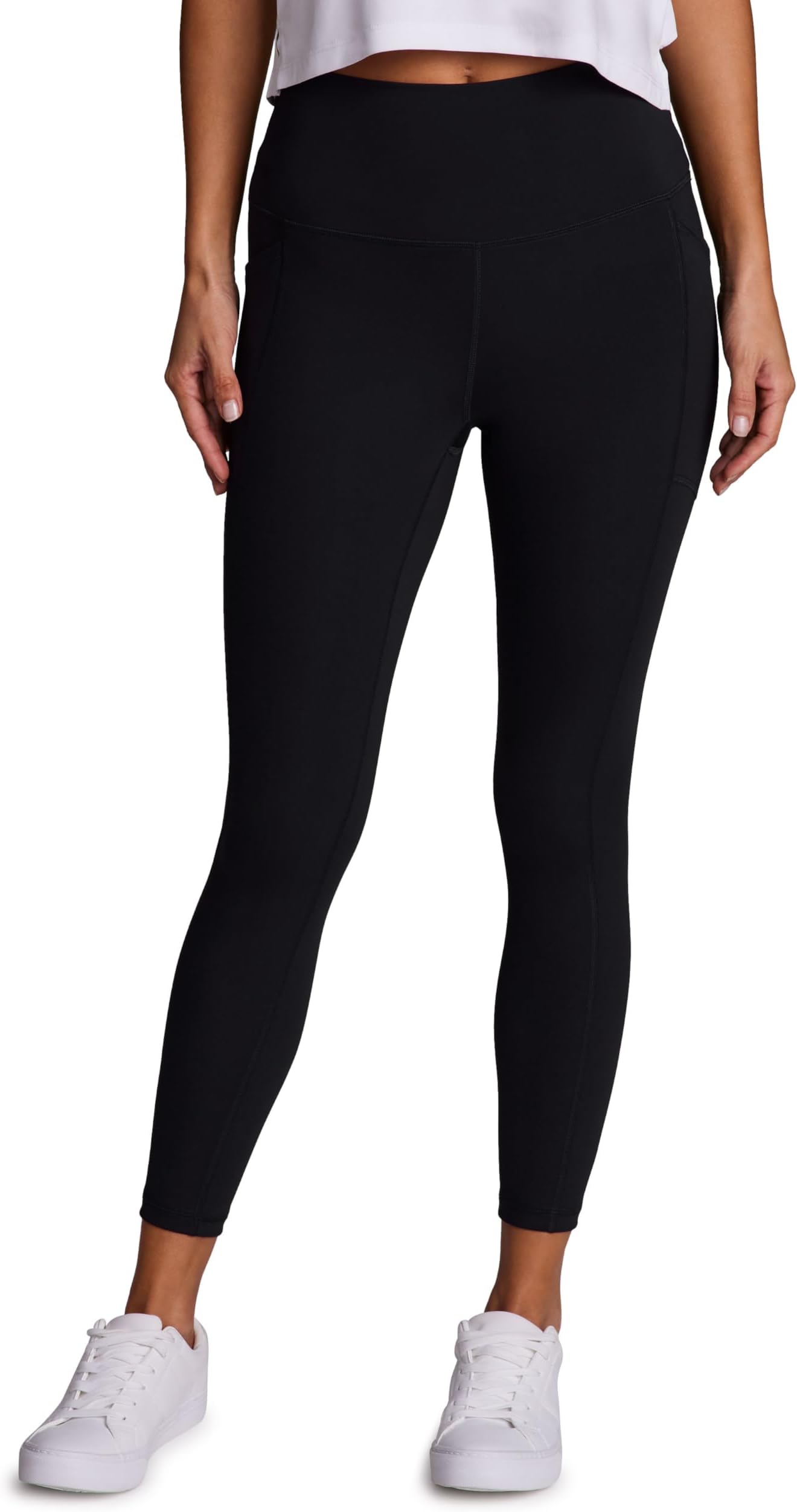 Active High Waisted Squat Proof Ankle Length Leggings for Women, 7/8 Yoga Leggings with Pockets