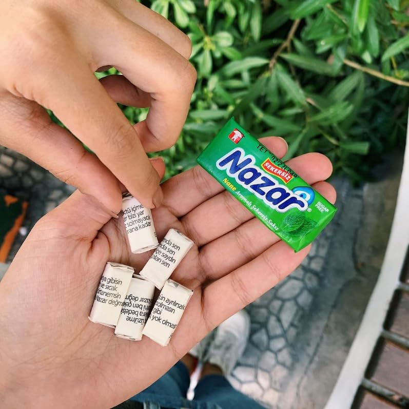 NAZAR Mint Breeze Sugar-Free Jawline Exerciser Chewing Gum | Freshens Your Breath | Supports Oral Health | 20 Packs of Gum 5 Pieces (100 Total Pieces)