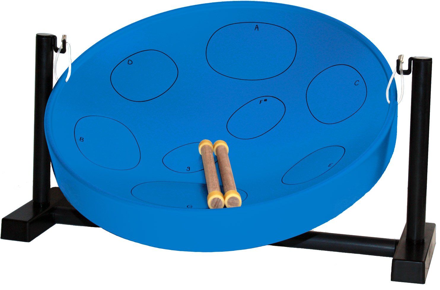 PANYARD Jumbie Jam Table Top Steel Pan Kit - Beginner Steel Drum, Blue