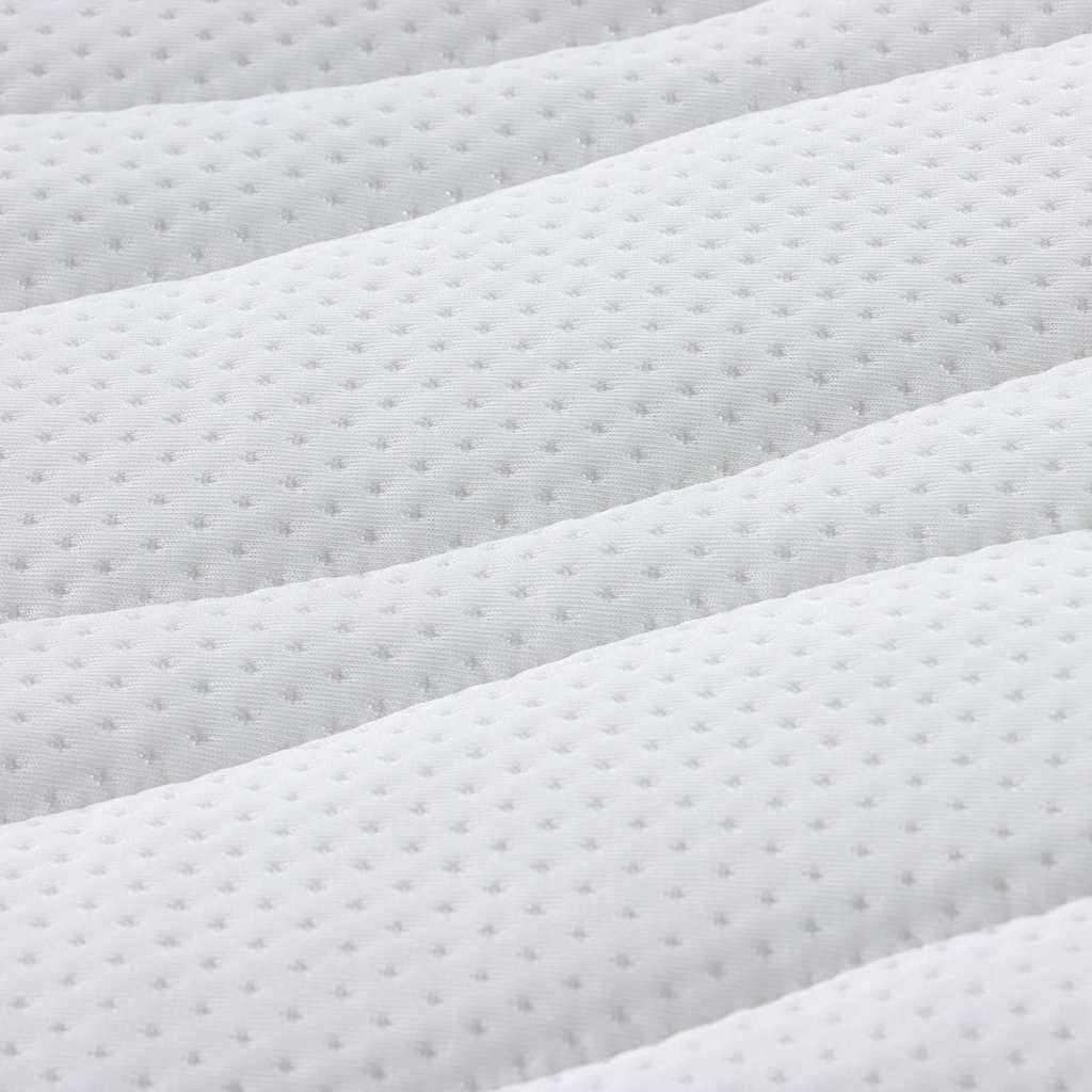 Topper, Latex, Weiß, 140 x 190 cm | Atmungsaktiver Latexschaum, weicher Strickstoff, Pflege feuchtes Tuch, für den Innenbereich