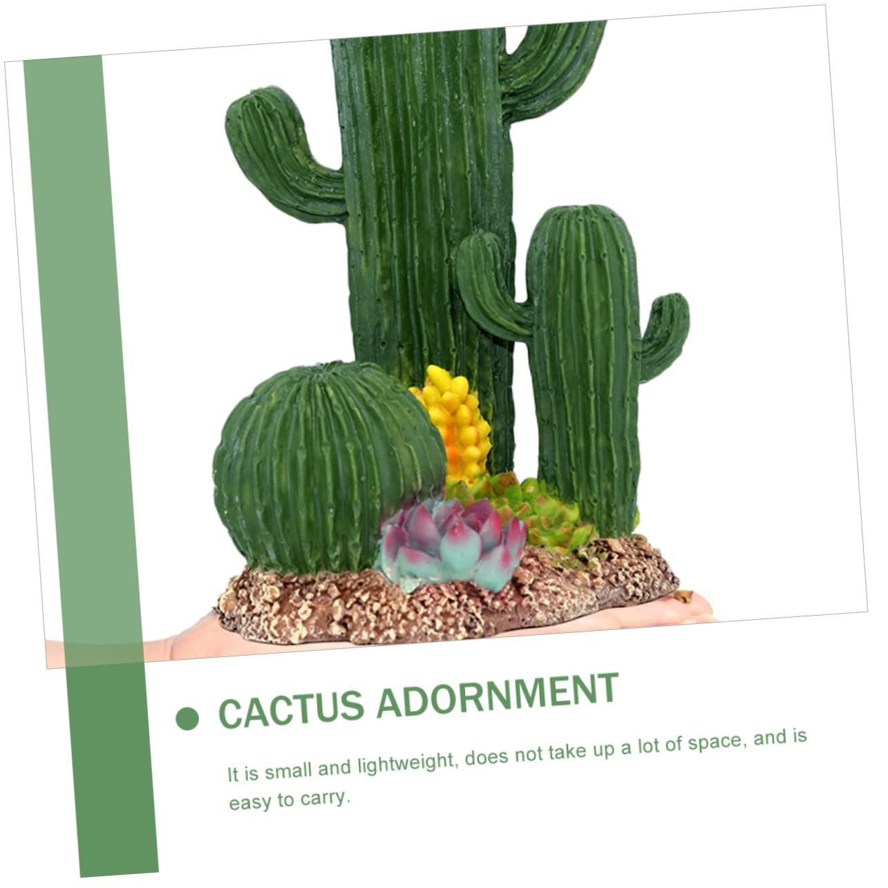 DOITOOL Decoración de Cactus para Terrario Caja de Reptiles Plantas para Reptiles Adorno de Cactus Vívido Decoración Paisajística para Terrarios Su Hábitat