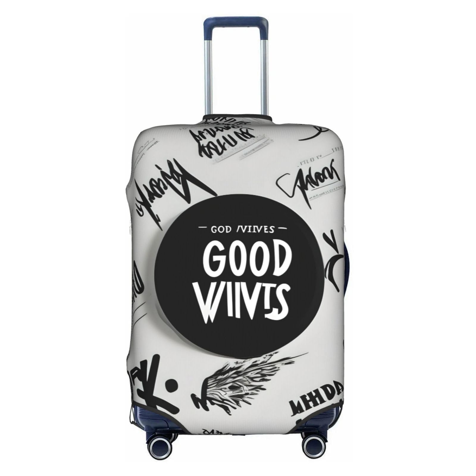 Amazon.com: Good Vibes Only Luggage Cover, Protective Washable