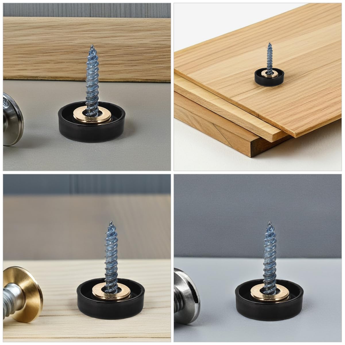 Zerodeko 12Pcs Decorative Stainless Steel Mirror Screws Cap Covers for Nails Advertising Fasteners for Bathroom Wardrobes and Furniture Installation