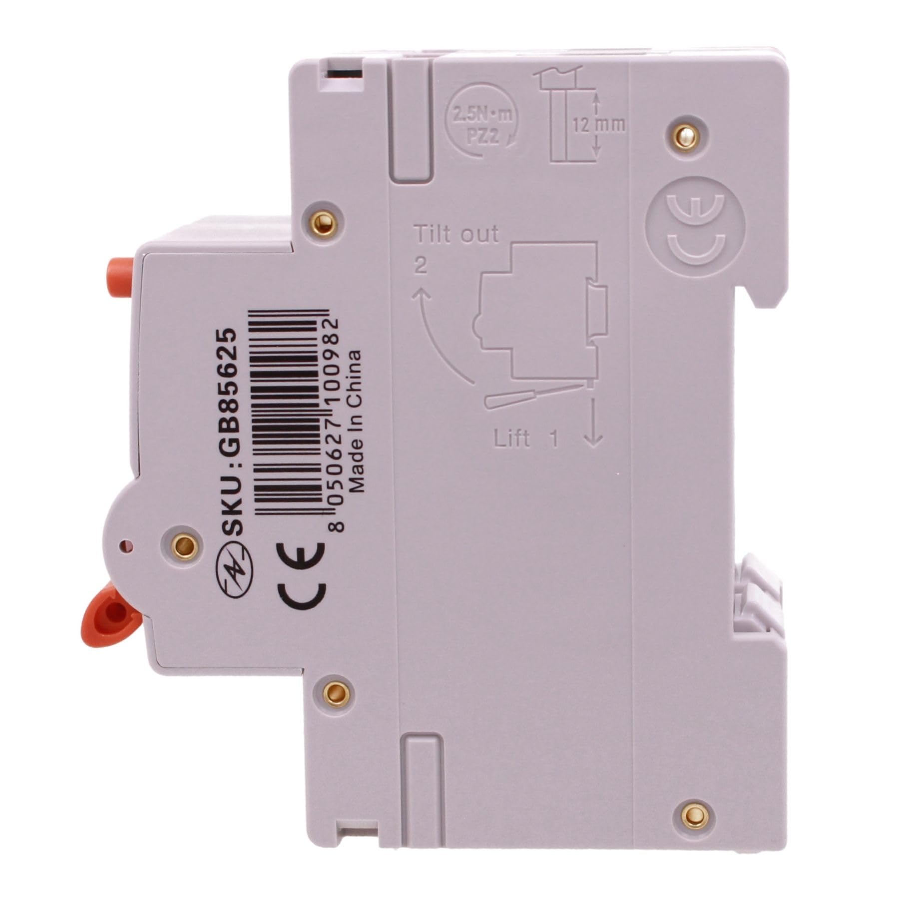 RCBO Selectivo Tipo A (S) 300 mA 25 A C25, 2 módulos verdaderos 6 kA 230 V Clase A Curva C, interruptor magnetotérmico diferencial con doble palanca y diagnóstico visual, modelo PL8M2