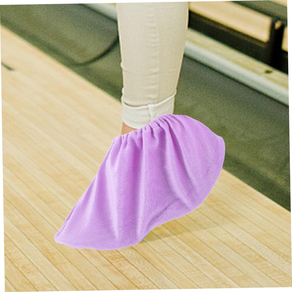 2pairs Bowling Shoe Covers Women Slip Shoe Covers for Hammer Bowling Accessories Outdoor Sports Violet