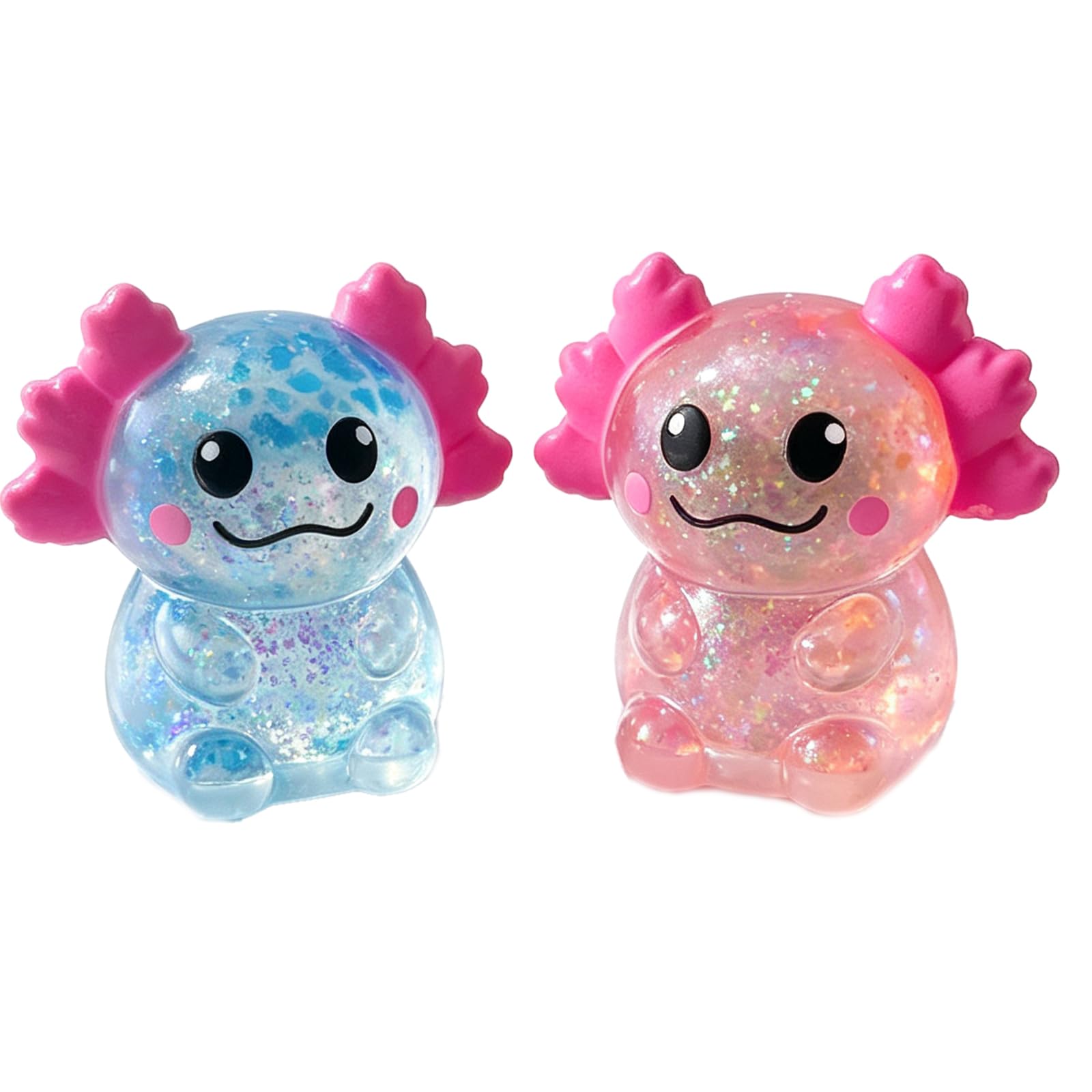 2 Pcs Axolotl Squishy Stress Relief Toy, Cute Malt Sugar Axolotl Toy Adults,Cute Slow Risingtoy for Stress Relief, For Kids And Adults, Handheld Stress Ball for And Focus Sitting Posture