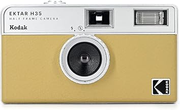 Kodak Ektar H35 Half Frame Film Camera, 35mm, Reusable, Focus-Free, Lightweight (Sand) (Film and Battery Not Included)